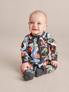 Bonds baby 3T dinosaur print zip wonder suit romper